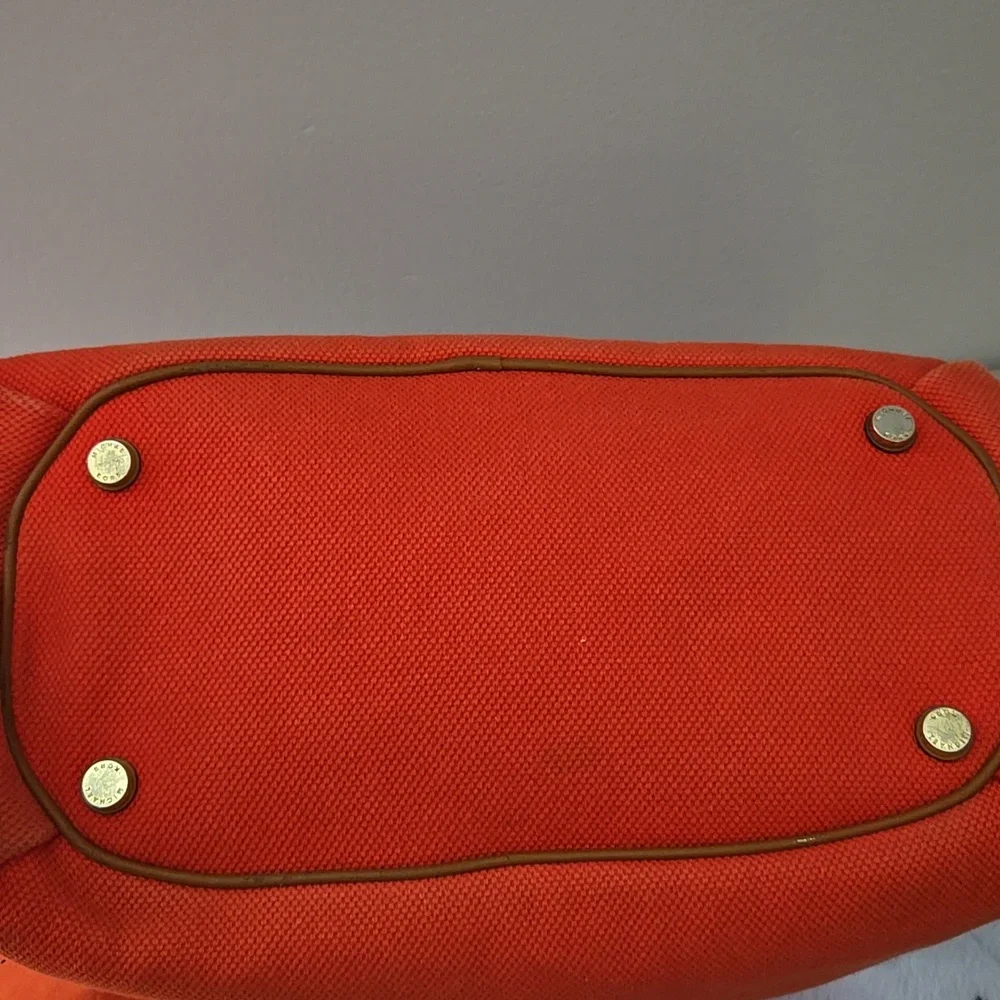 Michael Kors Coral Shoulder Bag with Tan Straps